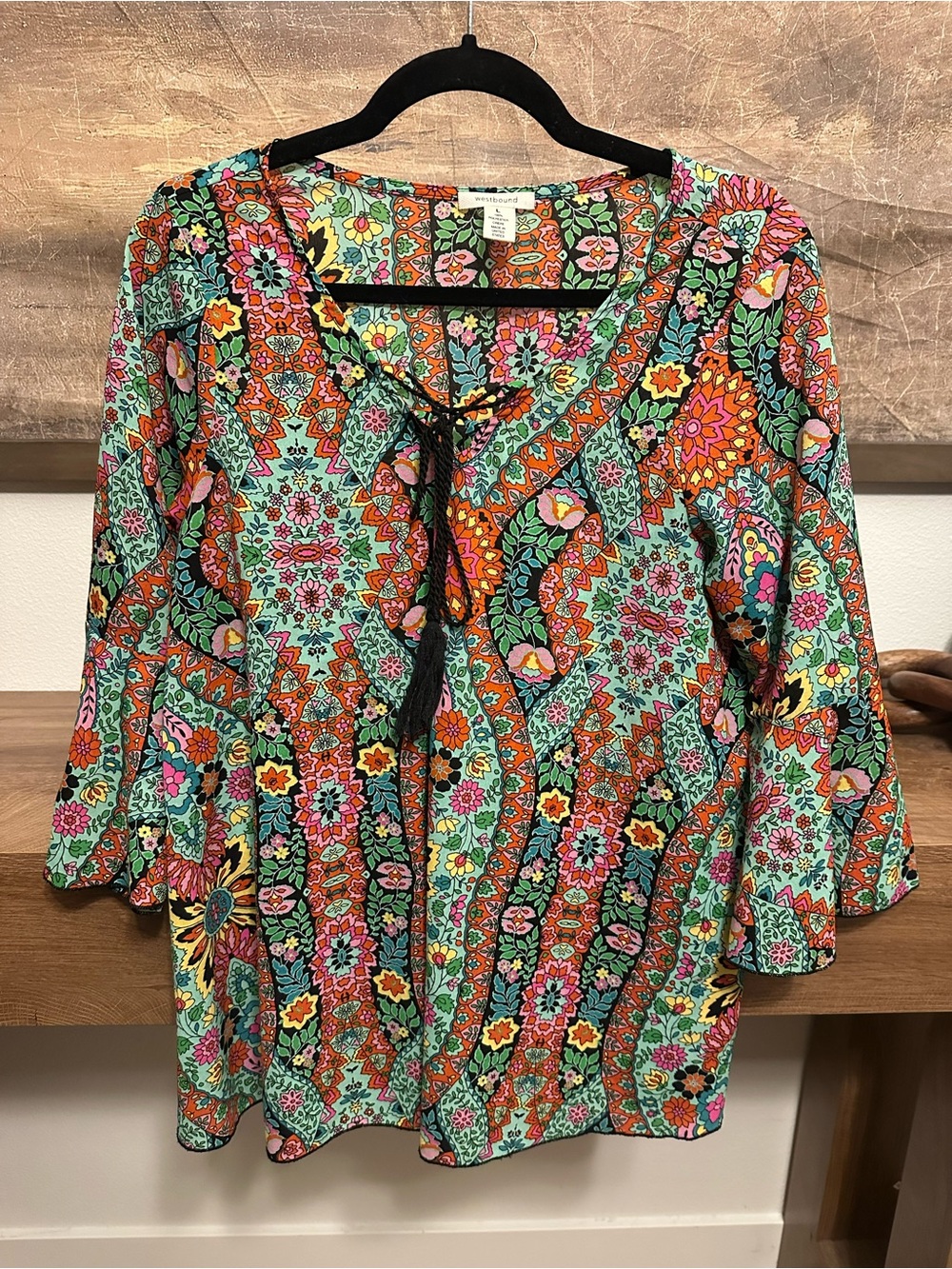Westbound Multi-Color Floral Boho Top